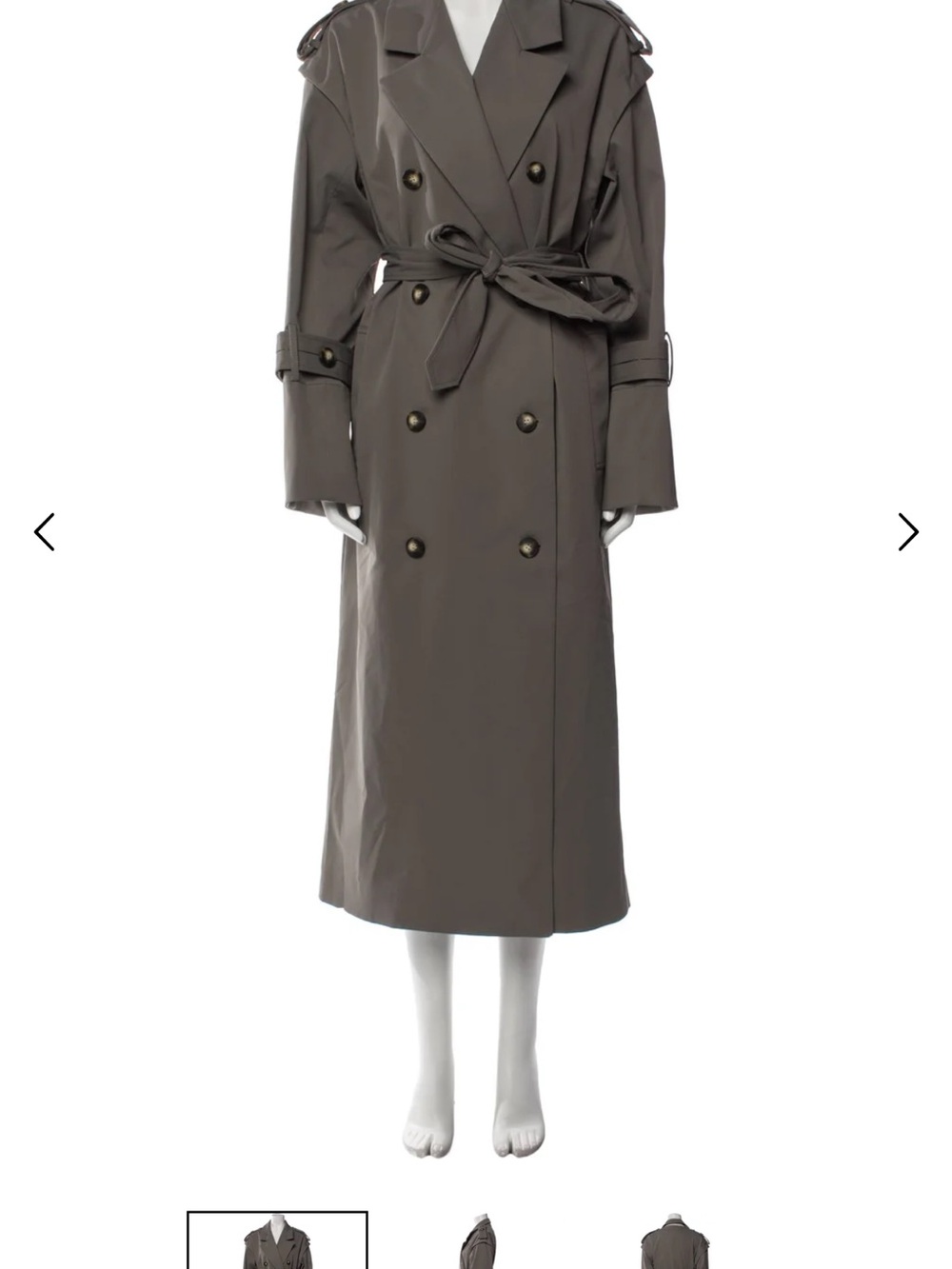 camilla & marc Double-Breasted Trench Coat in Taupe-Grey
